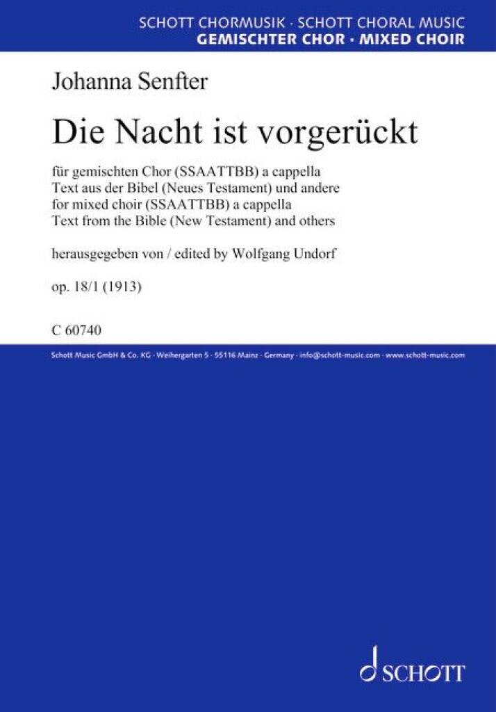 Die Nacht ist vorgerückt op. 18/1